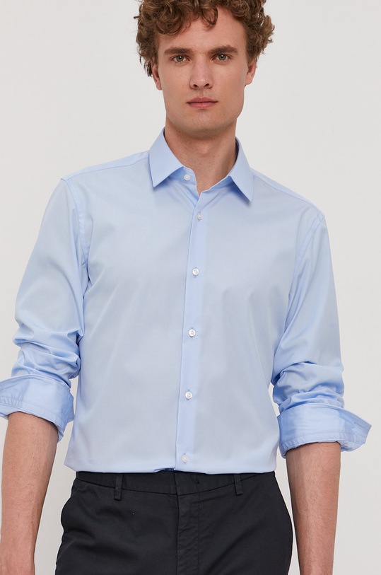 BOSS cămașă din bumbac 50413741.NOS albastru