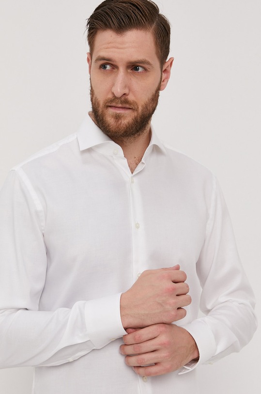 BOSS Koszula bawełniana 50413744.NOS bawełna biały 50413744.NOS