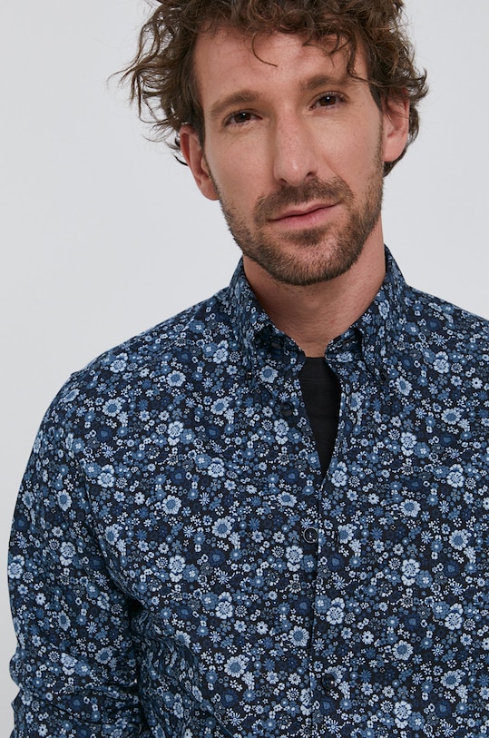 Košile Selected Homme slim námořnická modř 16075610