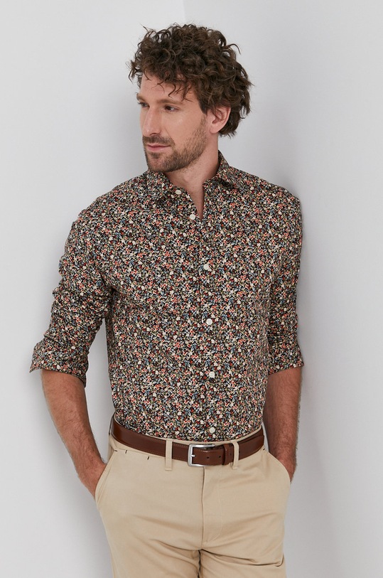 Bavlnená košeľa Selected Homme 16075614 viacfarebná