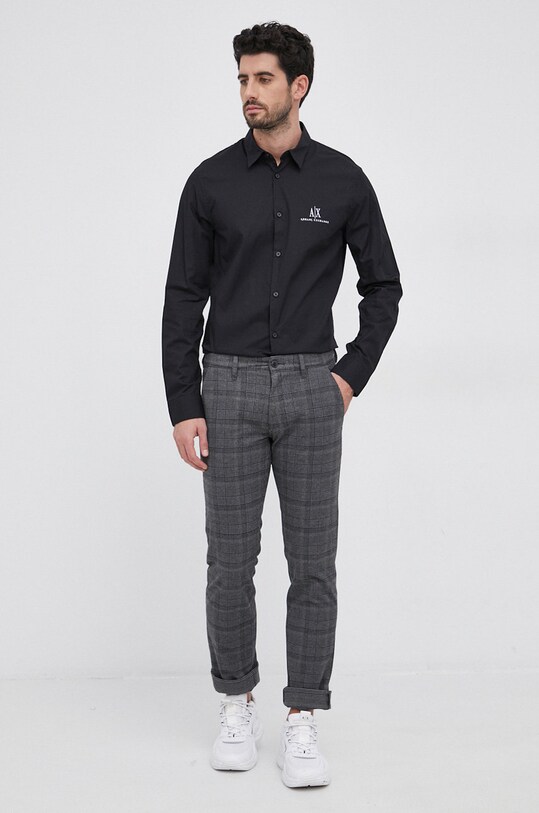 Îmbrăcăminte Armani Exchange Cămașă din bumbac 8NZCP2.ZNBJZ.NOS negru