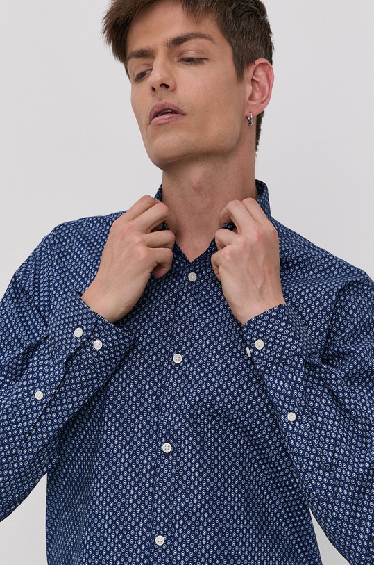 Košeľa Jack & Jones slim tmavomodrá 12183779