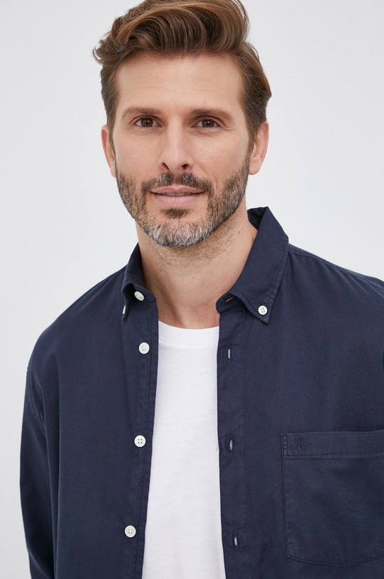 Marc O'Polo Koszula bawełniana bawełna granatowy M28736242190