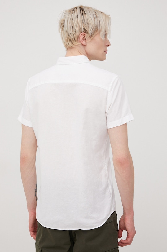 Jack & Jones koszula z domieszką lnu biały 12196821.White