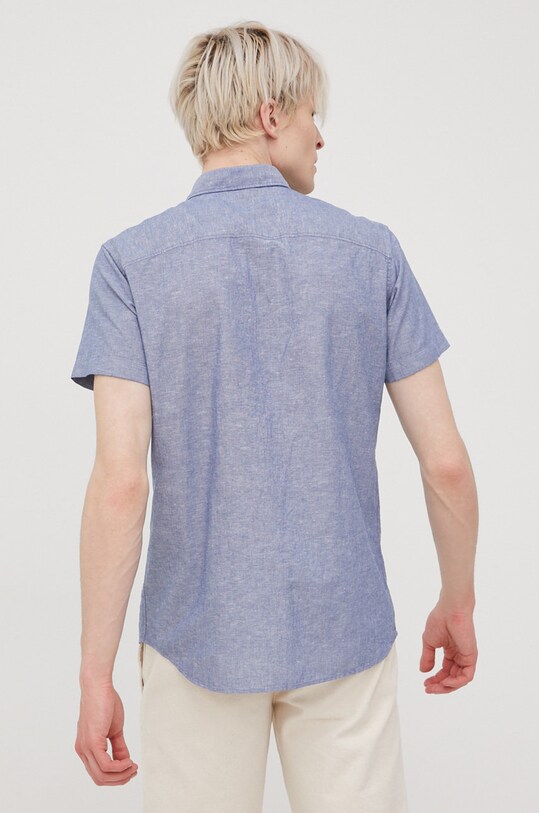 Jack & Jones koszula z domieszką lnu niebieski 12196821.FadedDenim