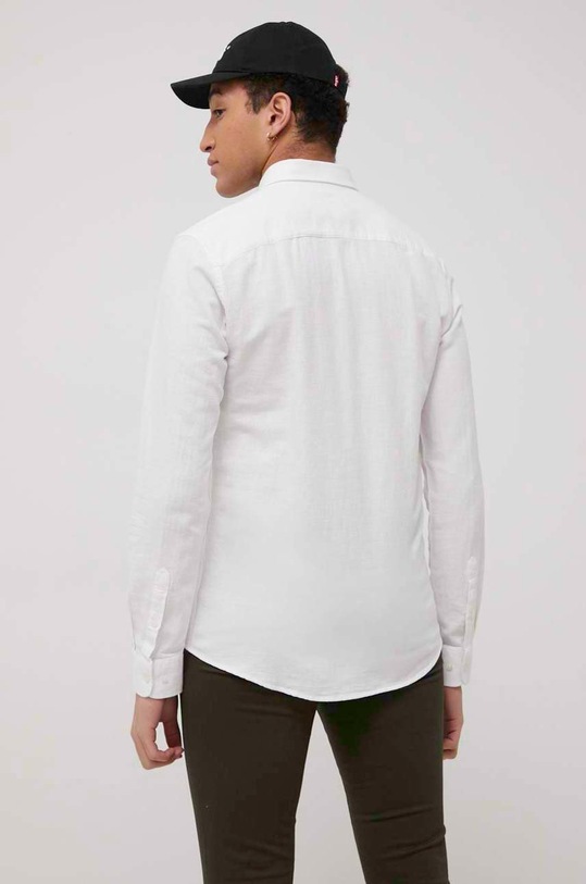 Odzież Only & Sons koszula z domieszką lnu 22021623.StarWhite biały