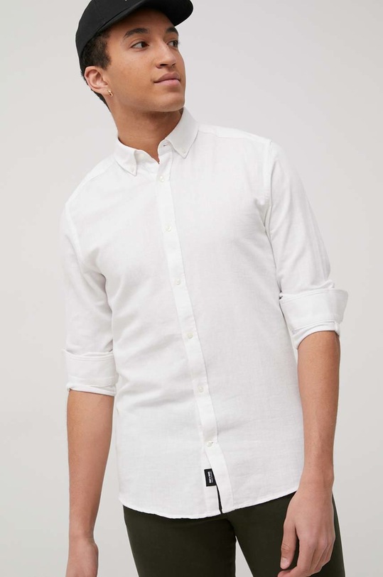 Only & Sons koszula z domieszką lnu biały 22021623.StarWhite