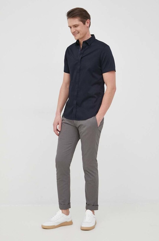 Košeľa Armani Exchange 8NZCBF.ZN10Z.NOS tmavomodrá AA00