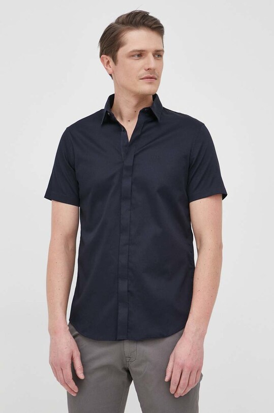 Košeľa Armani Exchange tmavomodrá 8NZCBF.ZN10Z.NOS