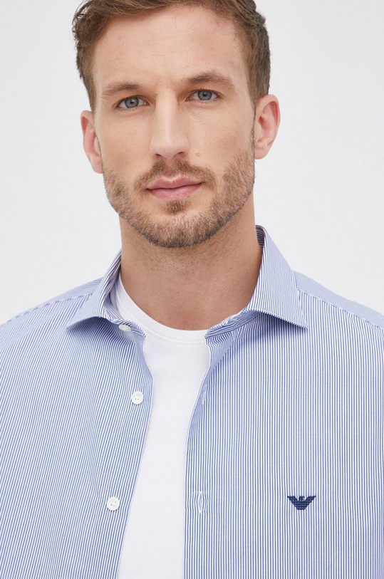 Emporio Armani koszula bawełniana wzorzyste granatowy 8N1CD4.1NB1Z.NOS