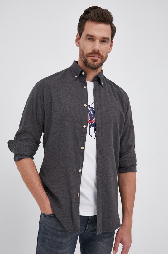 Košile Selected Homme slim šedá 16074464.Black