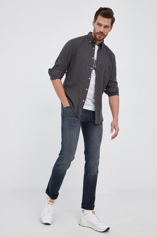 Oblečení Košile Selected Homme 16074464.Black šedá