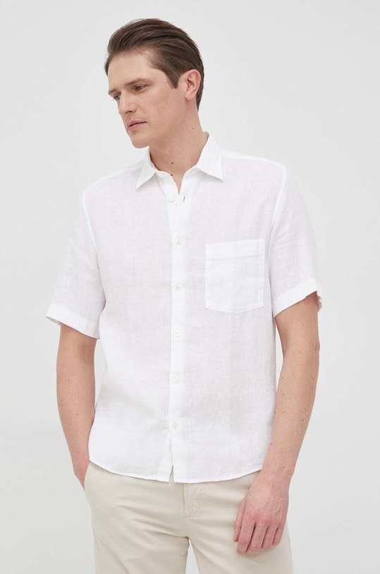 Marc O'Polo koszula lniana M23742841034 biały