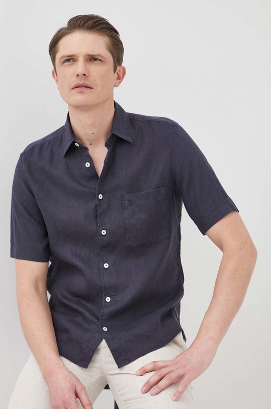 Îmbrăcăminte Marc O'Polo camasa de in M23742841034 bleumarin