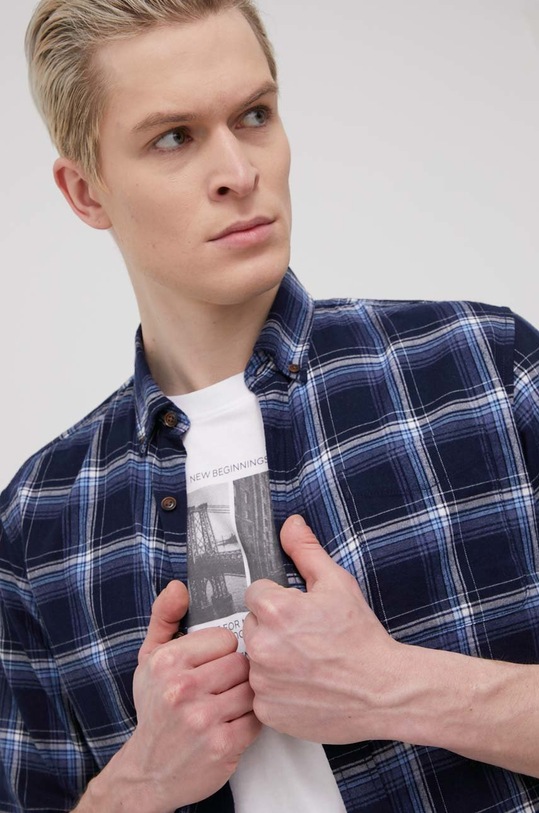 Jack & Jones koszula bawełniana 12189449.NavyBlazer granatowy