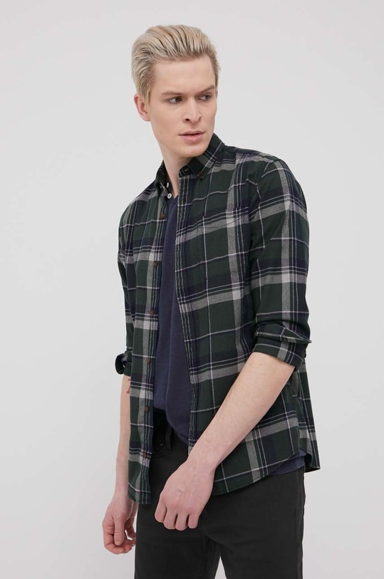 Jack & Jones koszula bawełniana wzorzyste zielony 12189449.ForestNigh