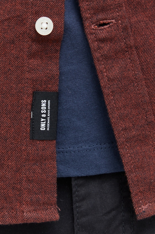 Only & Sons koszula bawełniana 22019878.BurntHenna czerwony