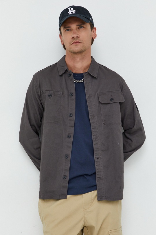 Košile Jack & Jones Jcoben šedá 12213386.Asphalt