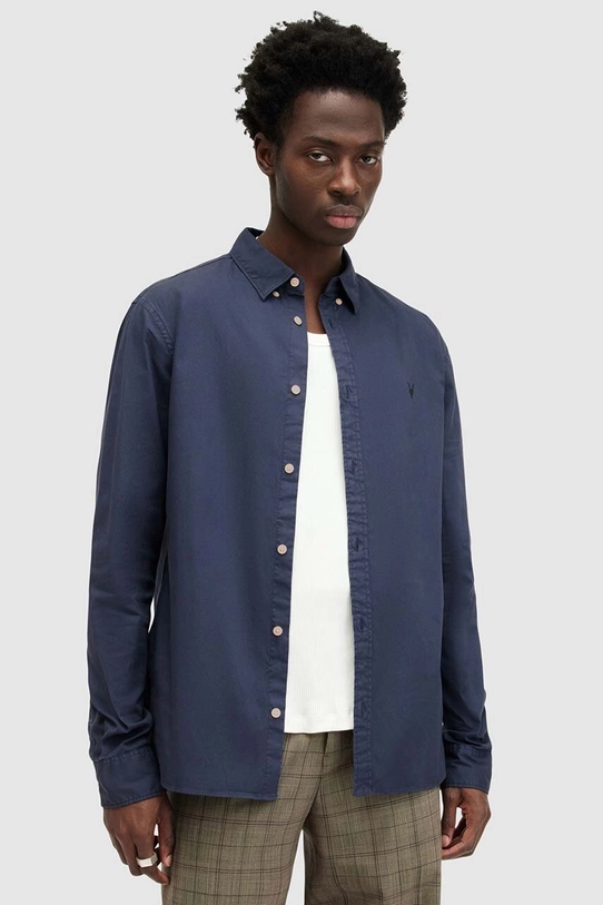 Сорочка AllSaints HAWTHORNE LS SHIRT casual темно-синій MS257U