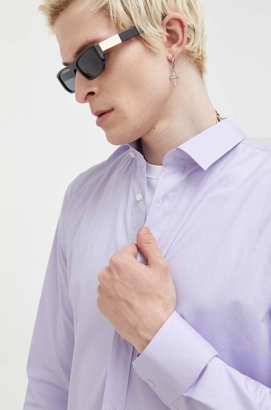 Košeľa HUGO Elisha02 50479396 fialová