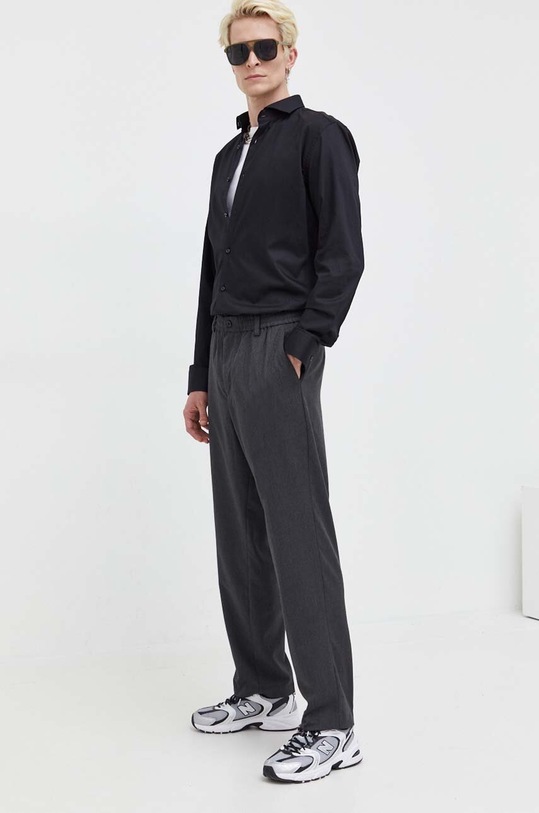 HUGO koszula bawełniana 50482056 czarny AA00