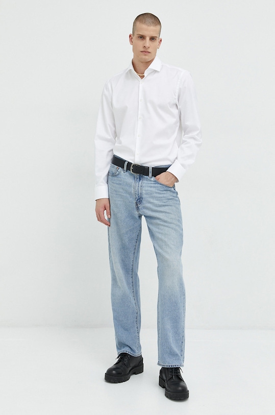 HUGO cămașă din bumbac 50482056 alb AA00