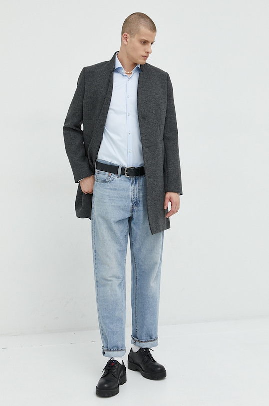 HUGO koszula bawełniana 50482056 niebieski AA00