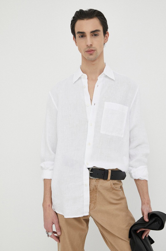 Marc O'Polo koszula lniana regular biały M23742842158