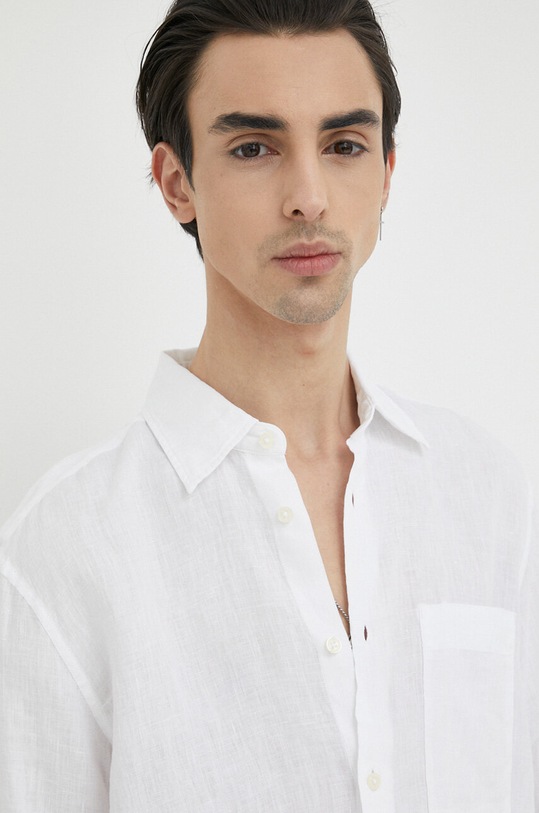 Marc O'Polo koszula lniana M23742842158 biały