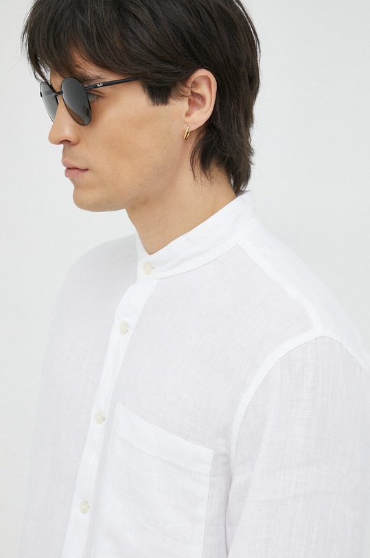 Marc O'Polo koszula lniana M23742842176 biały