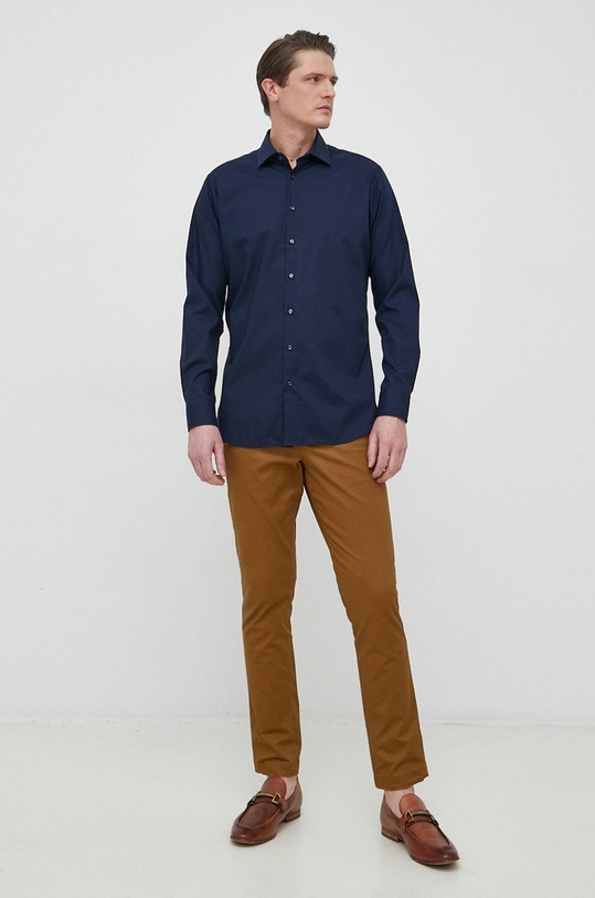 Seidensticker koszula bawełniana Shaped 01.021000 granatowy AA00