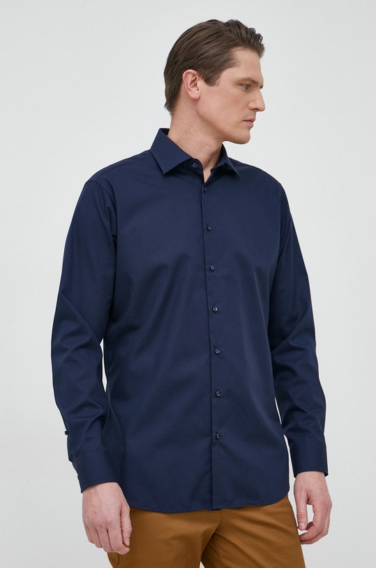 Seidensticker koszula bawełniana Shaped 01.021000 granatowy