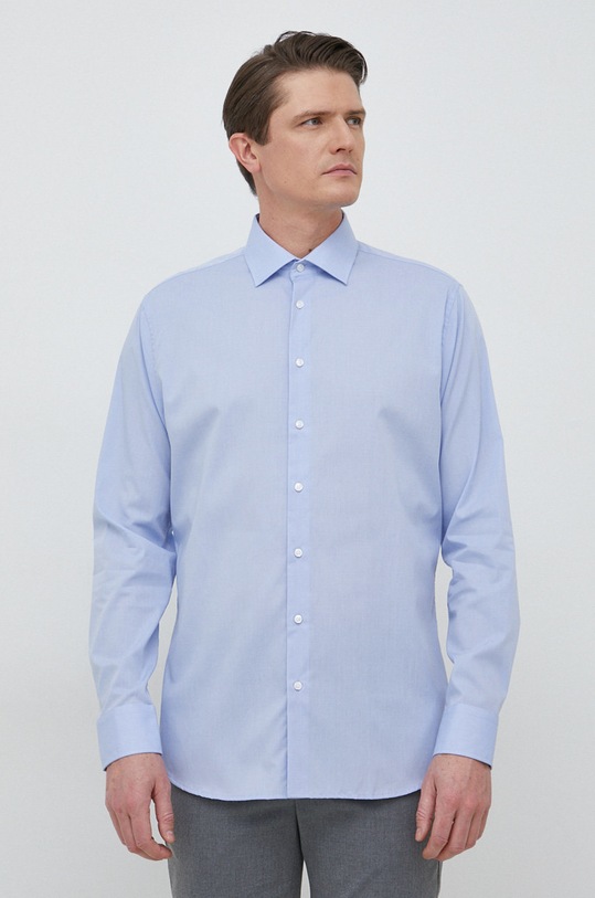 Seidensticker koszula bawełniana Shaped 01.241600 niebieski