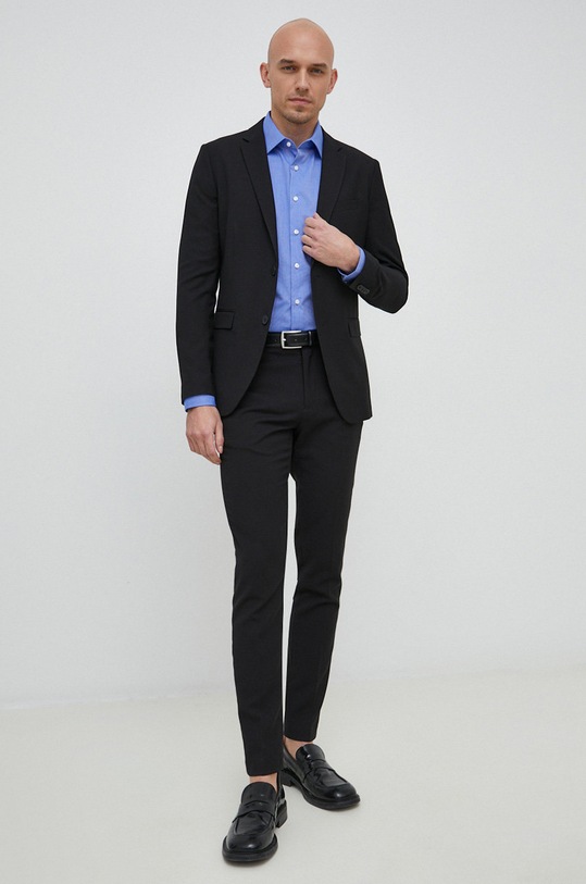 Seidensticker koszula bawełniana Shaped 01.241600 niebieski AA00