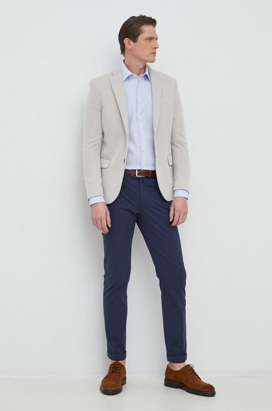 Odzież Seidensticker koszula bawełniana Shaped 01.242610 niebieski