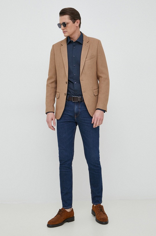 Oblečení Košile Seidensticker Shaped 01.253750 námořnická modř