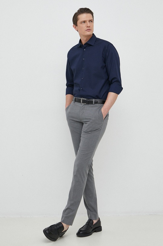 Seidensticker koszula bawełniana Shaped bawełna granatowy 01.293690