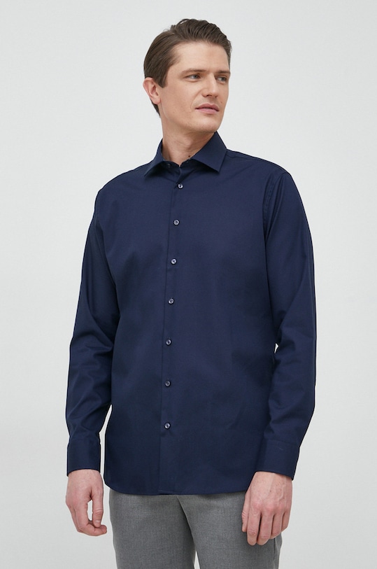 Seidensticker koszula bawełniana Shaped 01.293690 granatowy