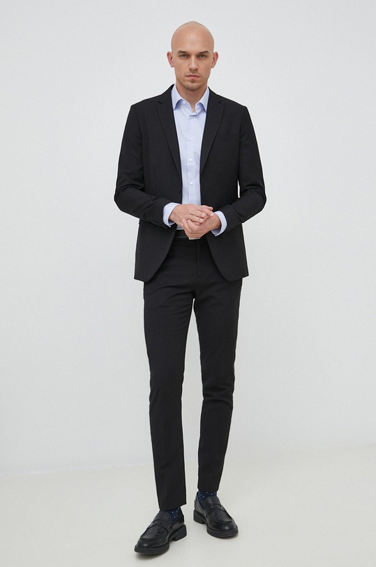 Seidensticker koszula bawełniana X-Slim 01.493650 niebieski AA00