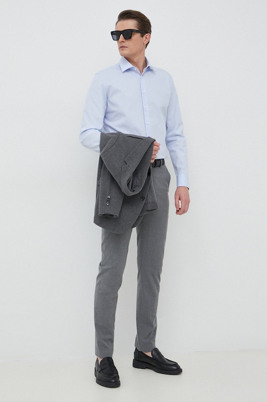 Odzież Seidensticker koszula bawełniana 01.666230 niebieski