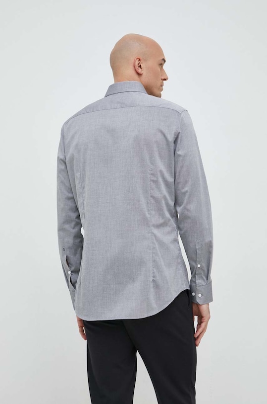 Одежда Хлопковая рубашка Seidensticker 01.666250 серый