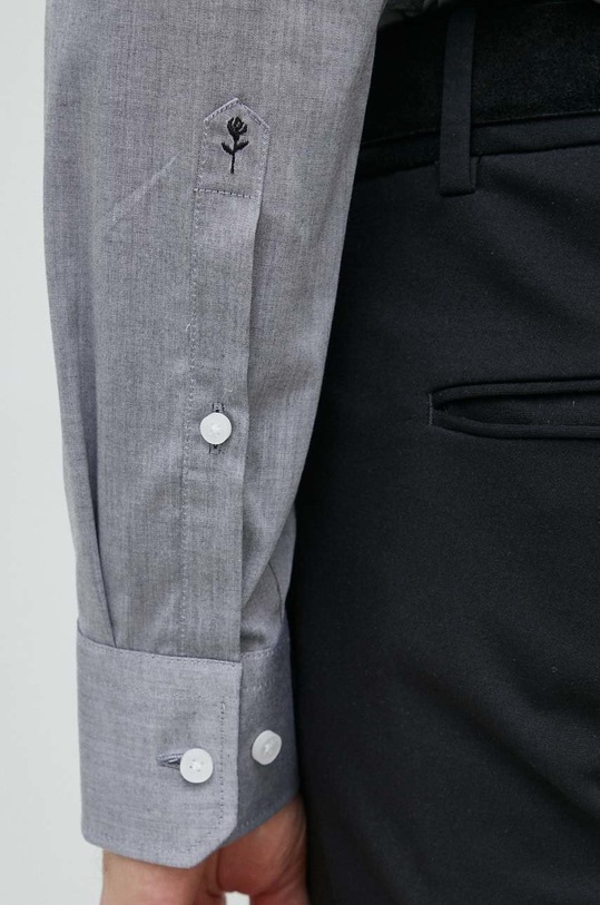 Хлопковая рубашка Seidensticker 01.666250 серый