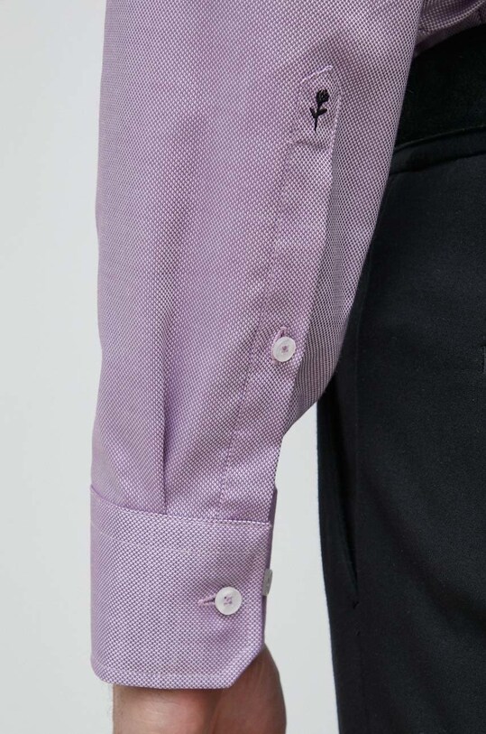 Seidensticker koszula bawełniana 01.693650 fioletowy