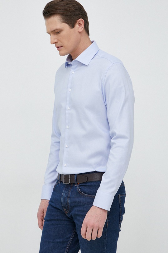 Pamučna košulja Seidensticker večernje plava 01.693650