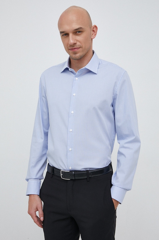 Seidensticker koszula bawełniana niebieski 01.693660