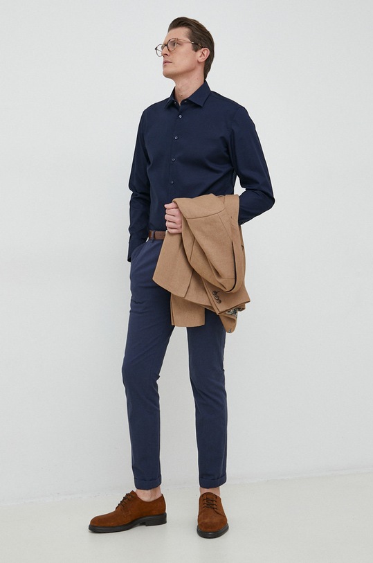 Хлопковая рубашка Seidensticker 01.693690 тёмно-синий AA00