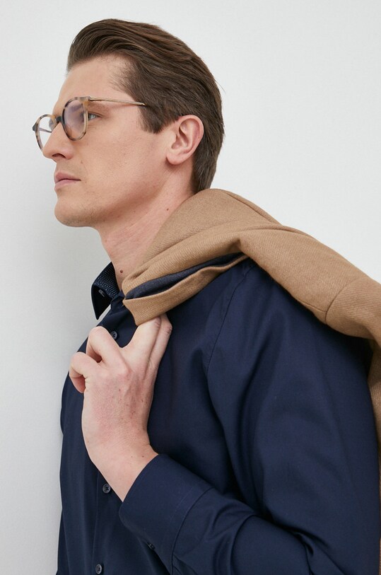 Хлопковая рубашка Seidensticker 01.693690 тёмно-синий