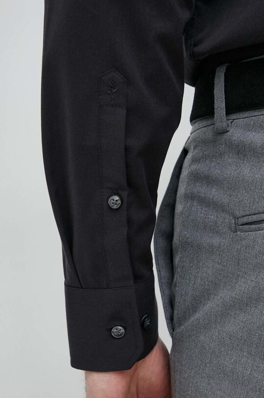 Seidensticker koszula bawełniana czarny 01.693690