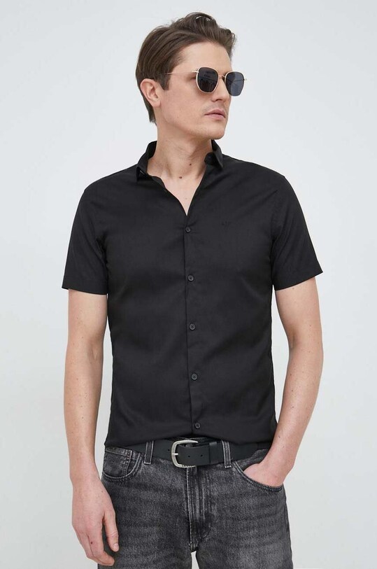 Košulja Armani Exchange večernje crna 8NZC51.ZNYXZ.NOS