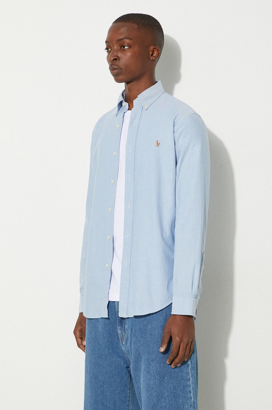 Polo Ralph Lauren camicia in cotone blu 710792041